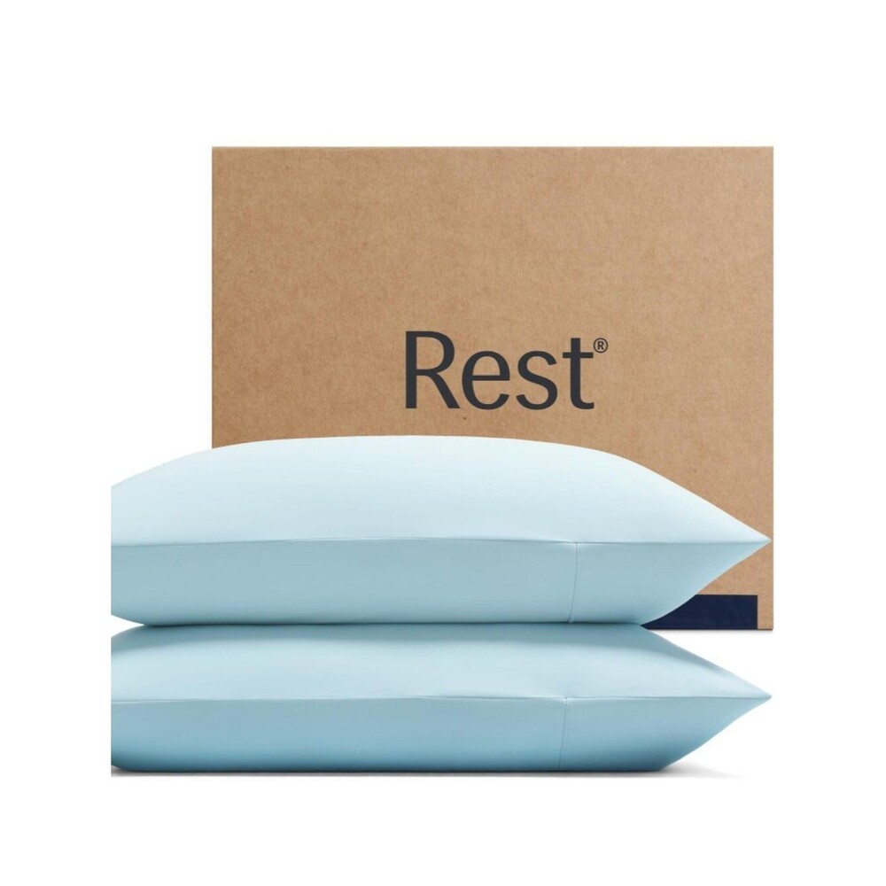 REST Evercool+Cooling Pillowcases Standard Size 2PCS for Hot Sleepers  19x35 in